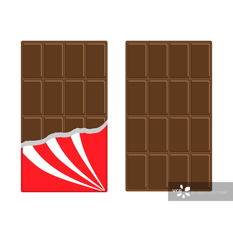 巧克力棒图标，打开的红色包装纸图片素材