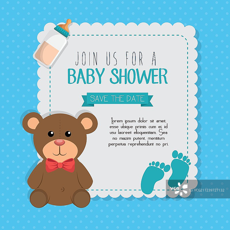 宝宝送礼会邀请函图片素材