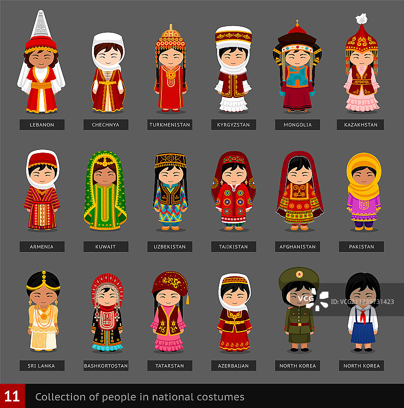 穿着民族服装的女孩图片素材