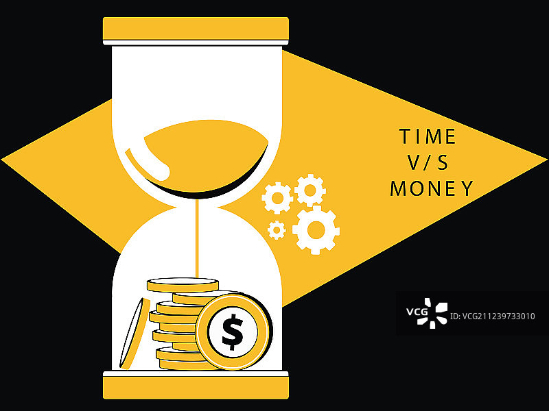 带沙漏的货币图片素材