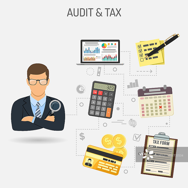 税务审计流程会计banner图片素材