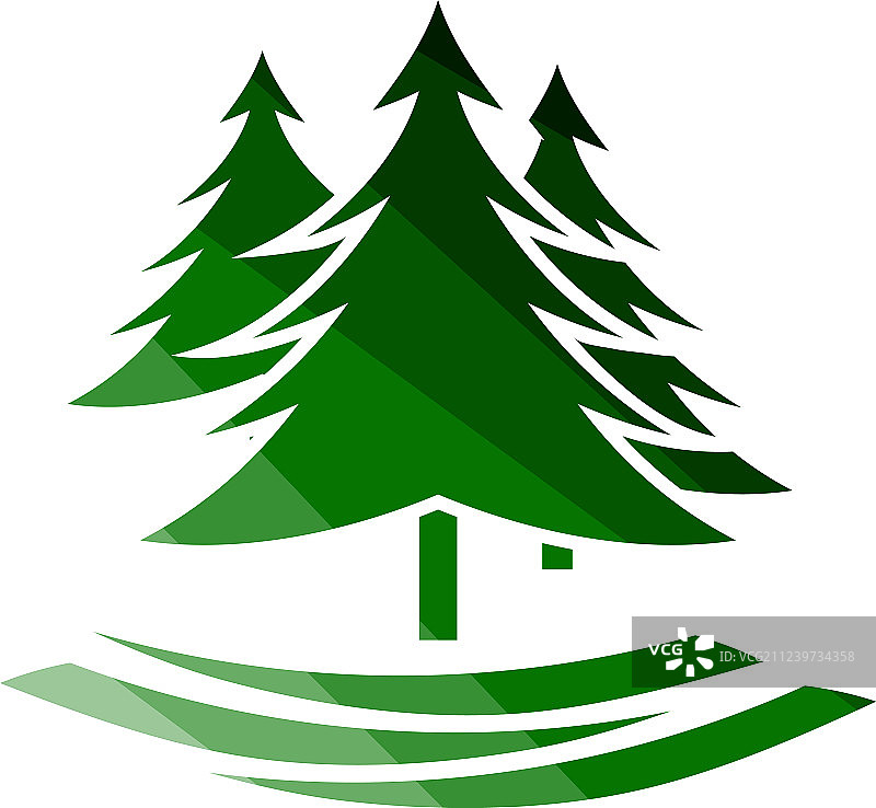 冷杉森林图标图片素材