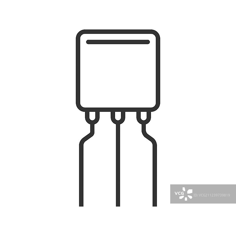 晶体管线性图标图片素材