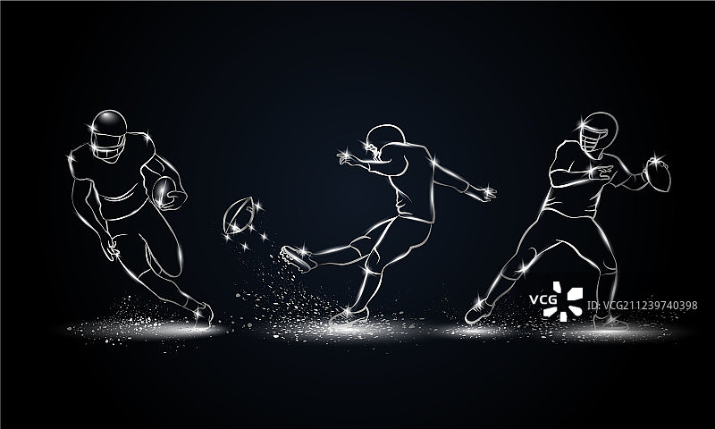 美式橄榄球运动员套装图片素材