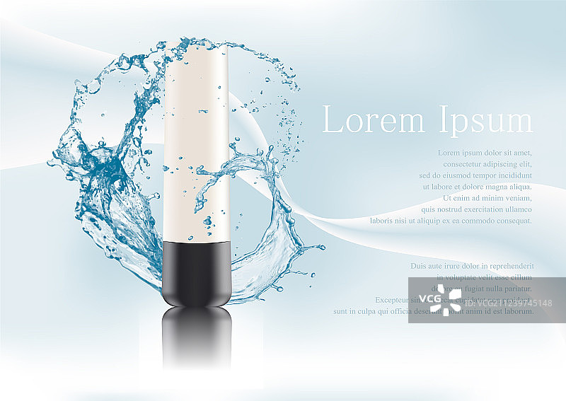 水花飞溅的杂志广告页面图片素材