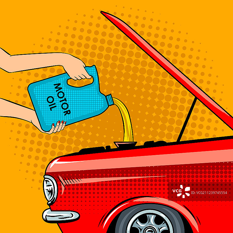 手倒发动机油波普艺术图片素材