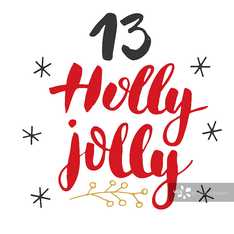 圣诞降临历手绘元素及图片素材