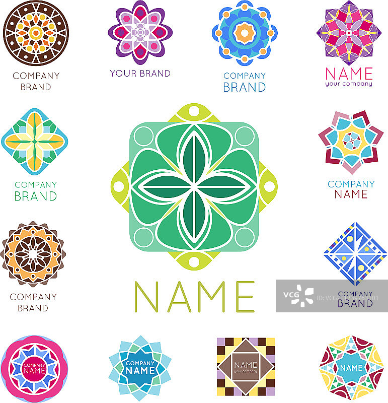 抽象三角形多边形万花筒形状图片素材