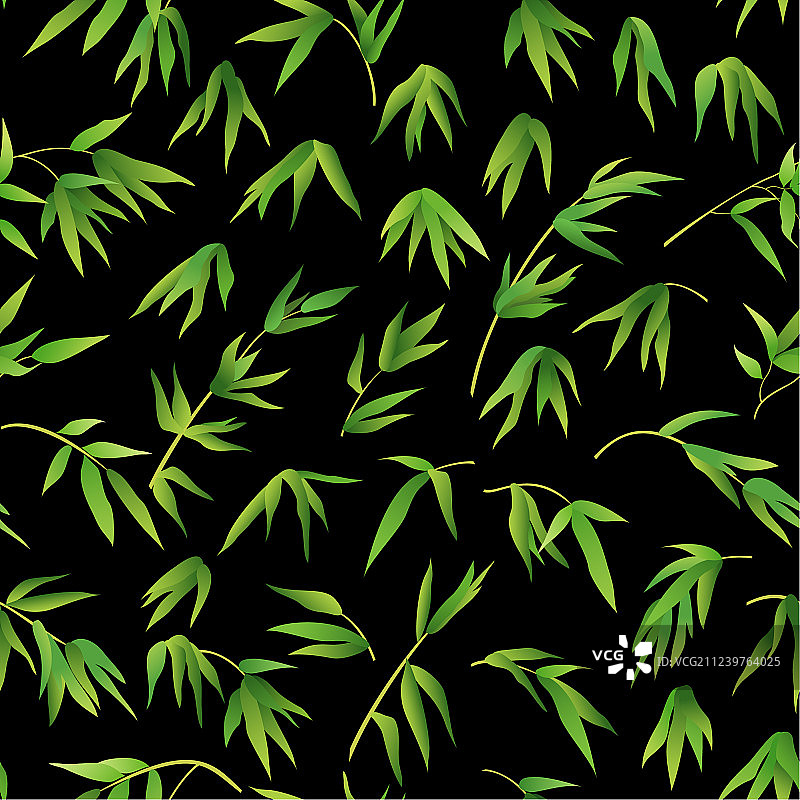 无缝竹叶背景图片素材