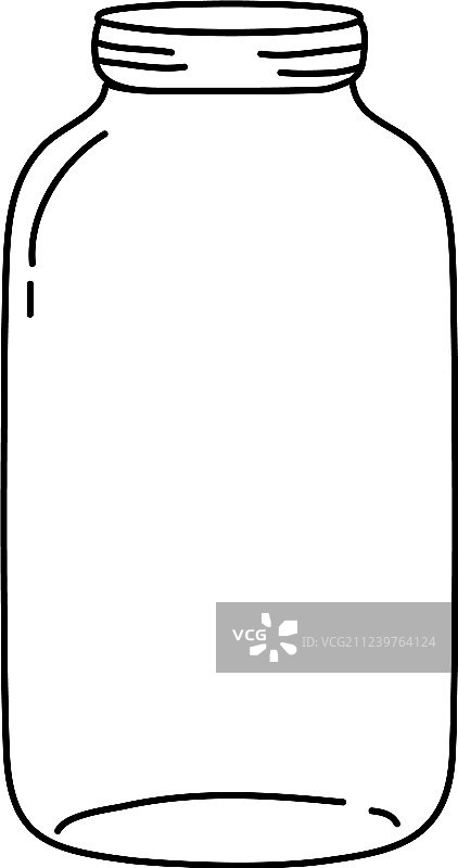 细长的梅森玻璃罐保鲜设计图片素材