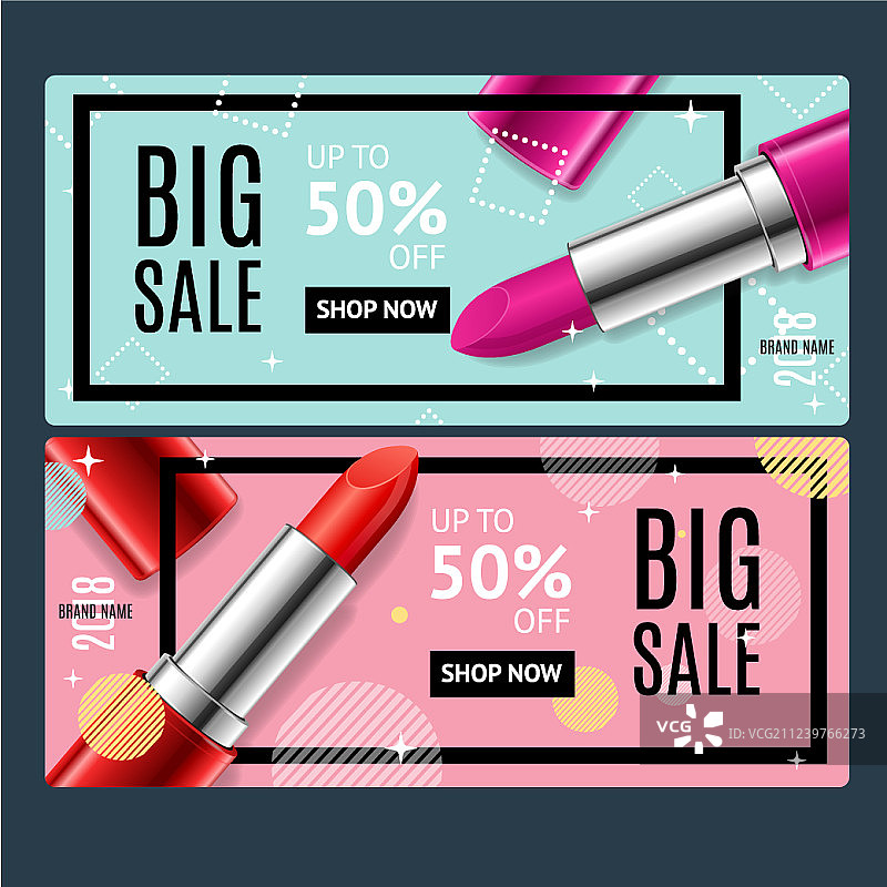 口红banner横幅套装图片素材