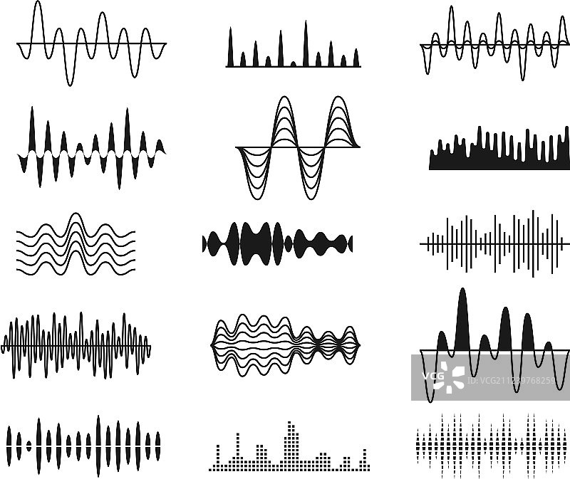 声波振幅无线电信号音频符号图片素材
