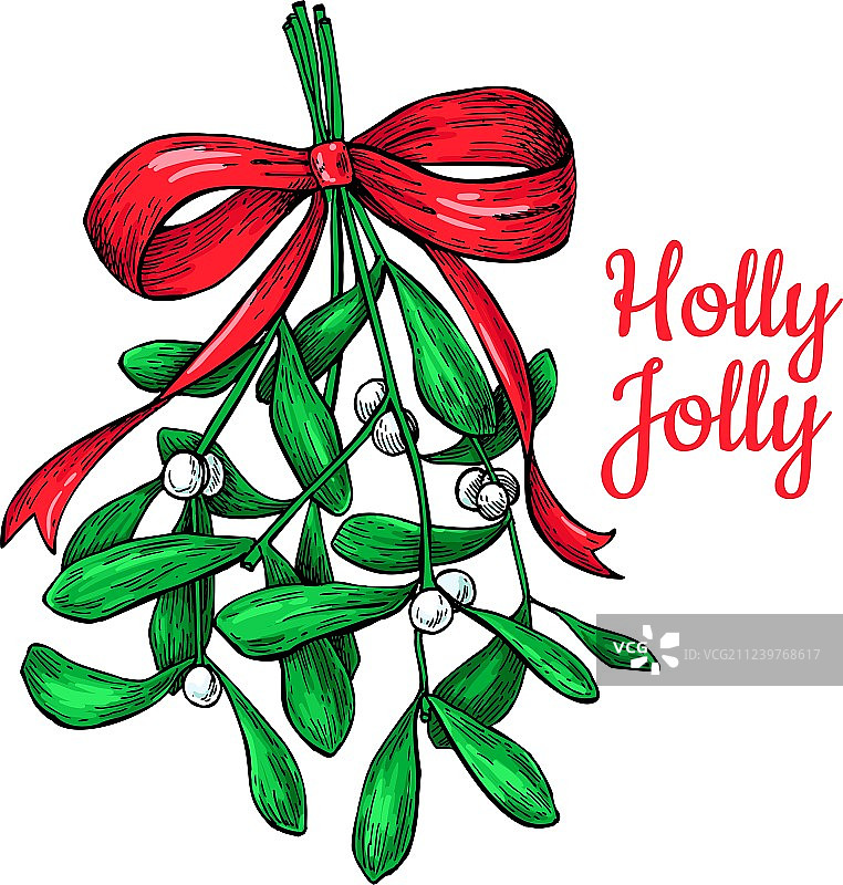 带蝴蝶结和丝带的圣诞卡片图片素材