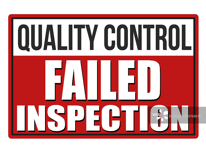 检查不合格红色标志图片素材