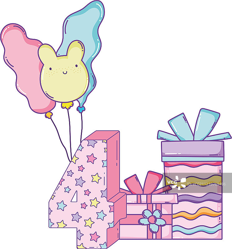 生日快乐的漫画图片素材