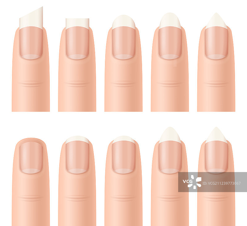 逼真细致的3D美甲造型套装图片素材