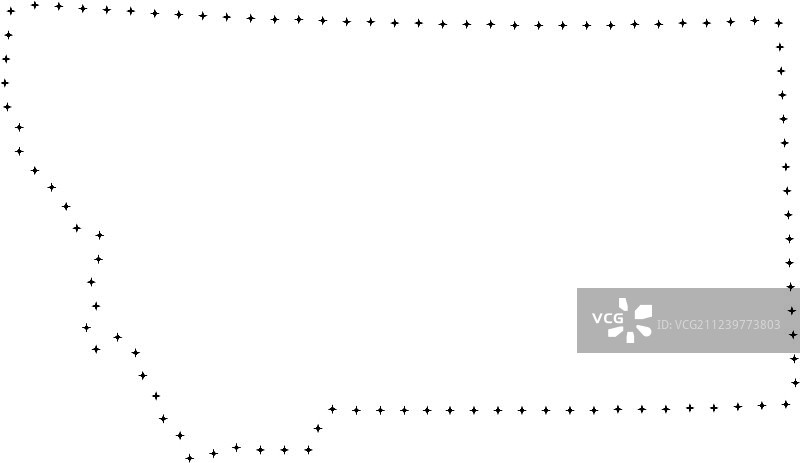 蒙大拿州虚线地图图片素材