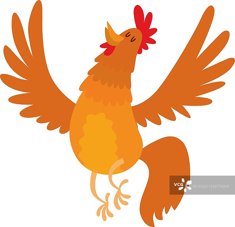 可爱的卡通公鸡图片素材