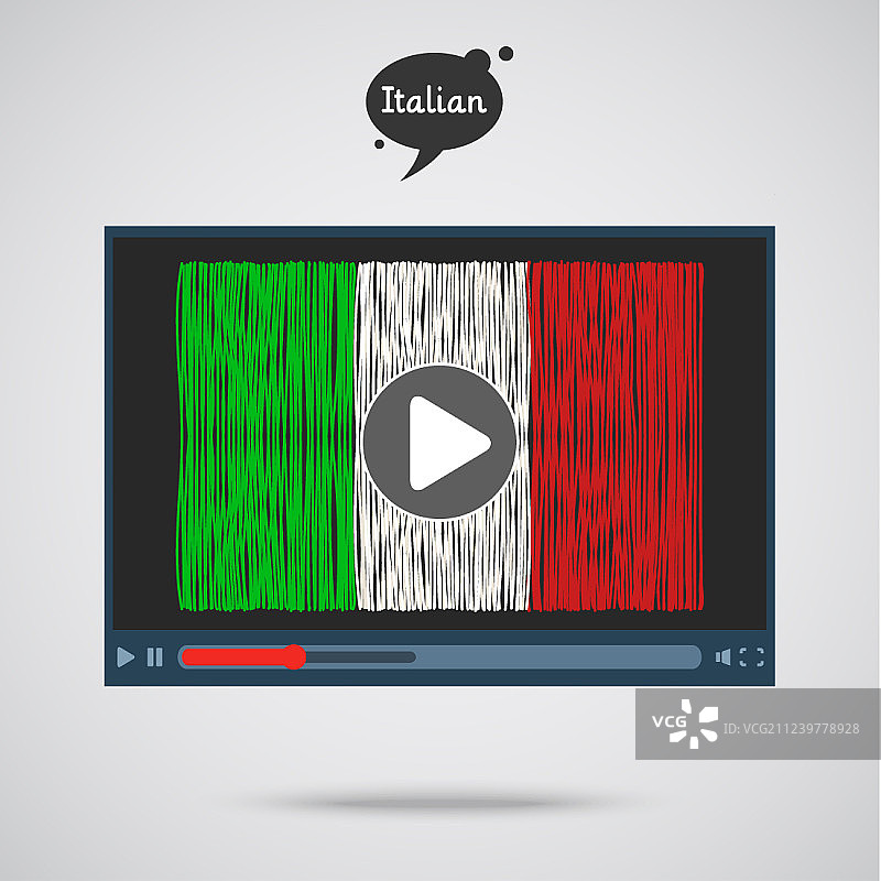 学习意大利语的概念图片素材