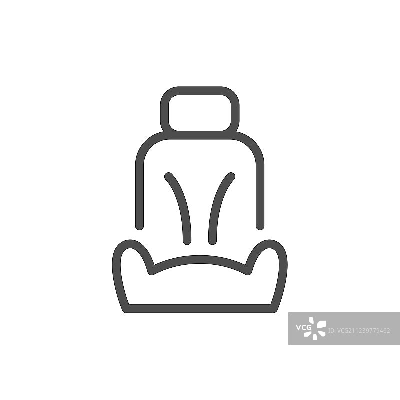 汽车座椅线性图标图片素材