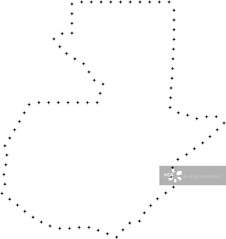 危地马拉地图点状笔画图片素材