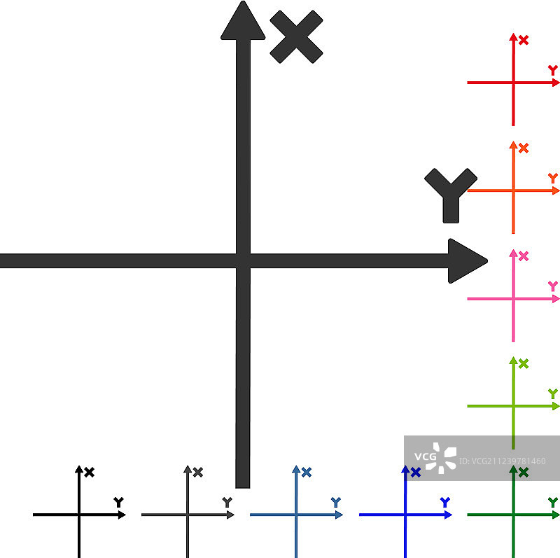 笛卡尔轴取景图标图片素材