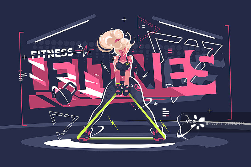 健身教练女孩图片素材