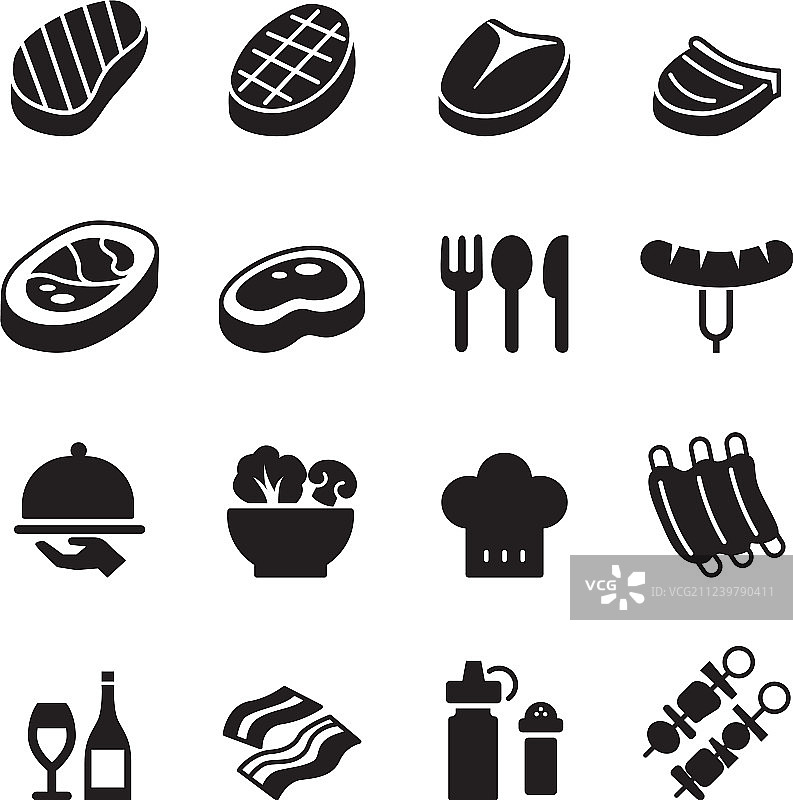 牛排图标合集图片素材