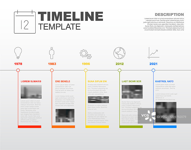 信息图表时间轴报告模板图片素材