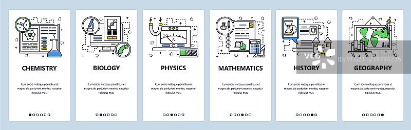网站线性艺术登陆屏幕图片素材