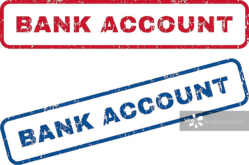 银行账户橡胶印章图片素材