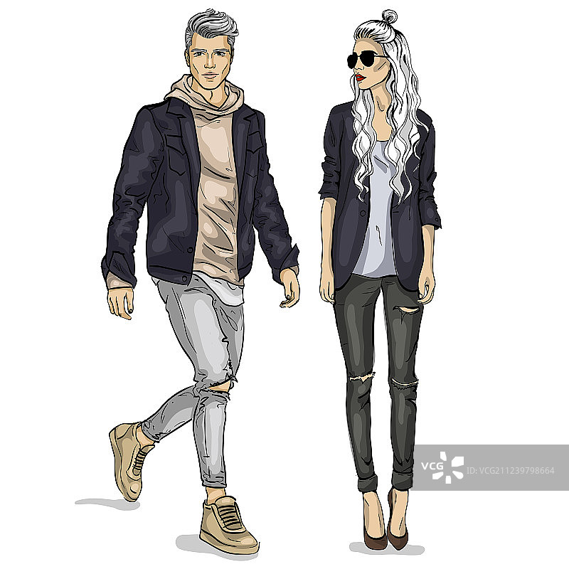 一男一女图片素材