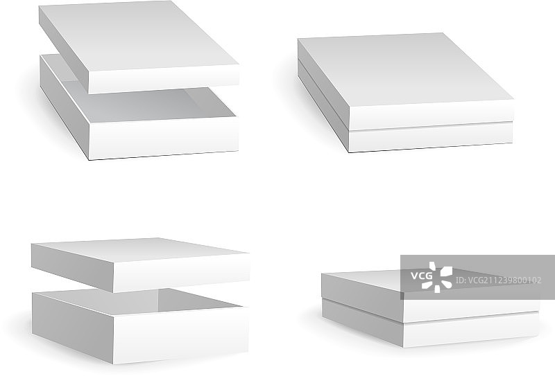 小白纸板箱样机合集图片素材