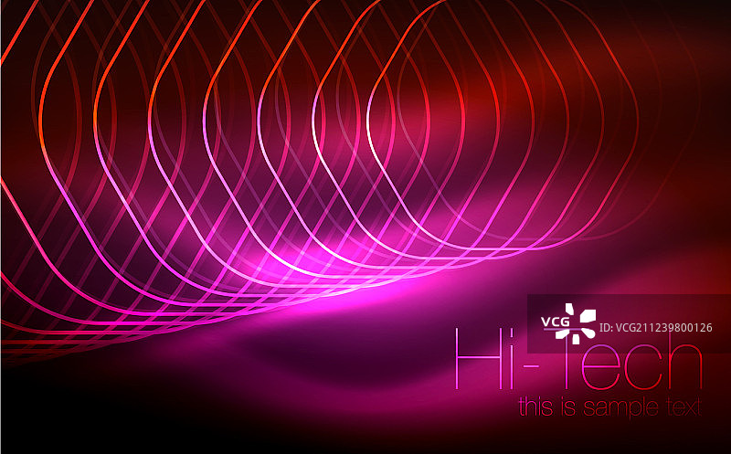 轮廓六边形发光的几何形状图片素材