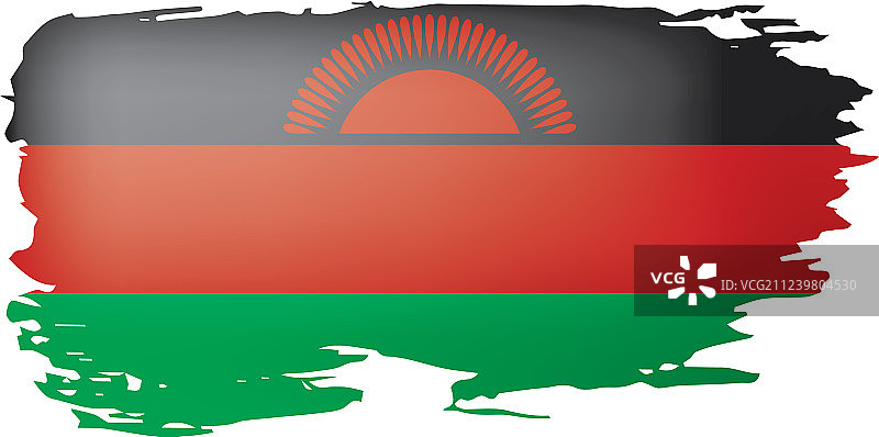 马拉维国旗上有白色图片素材