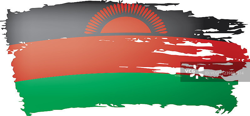 马拉维国旗上有白色图片素材