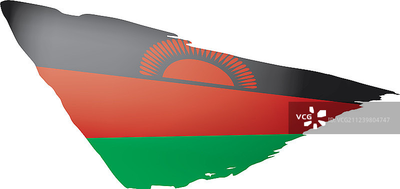 马拉维国旗上有白色图片素材