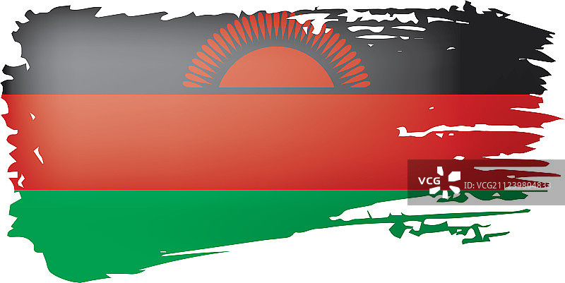 马拉维国旗上有白色图片素材