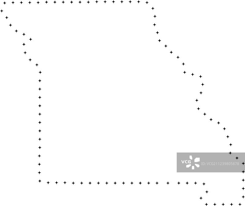虚线笔触密苏里州地图图片素材