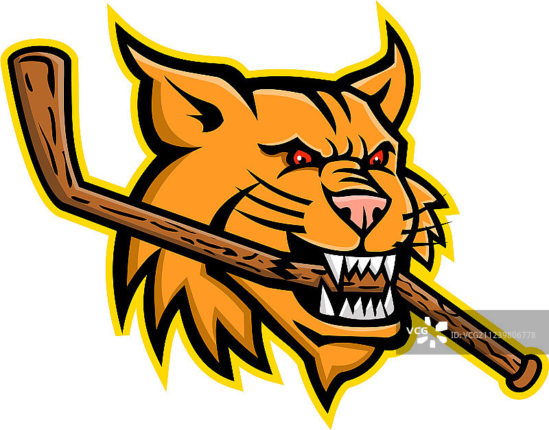 山猫队冰球吉祥物图片素材