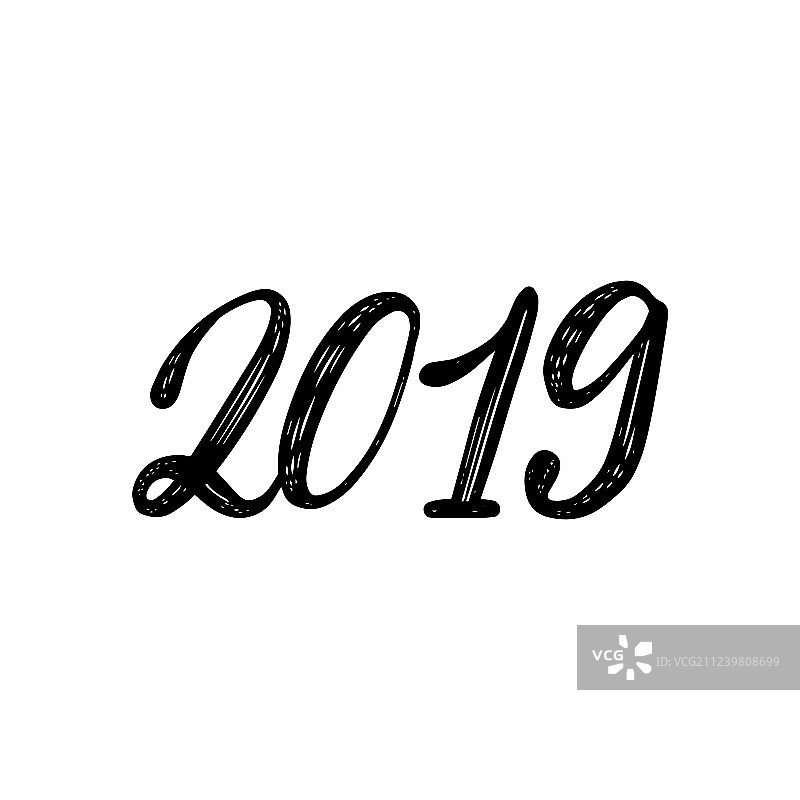 2019年手写新年祝福图片素材