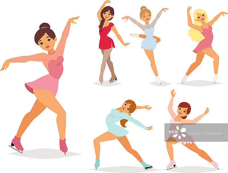 花样滑冰卡通人物图片素材