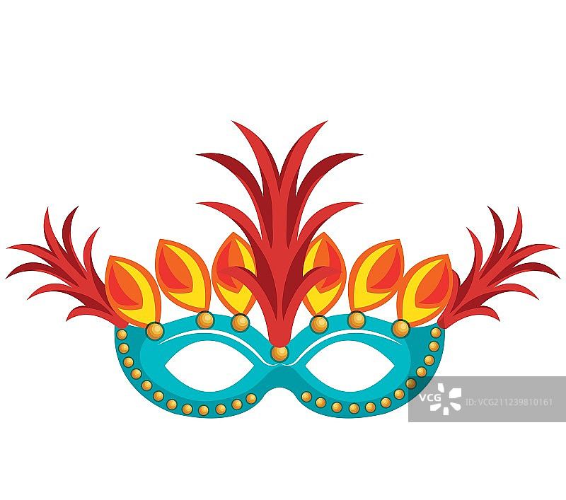 巴西文化羽毛面具图片素材