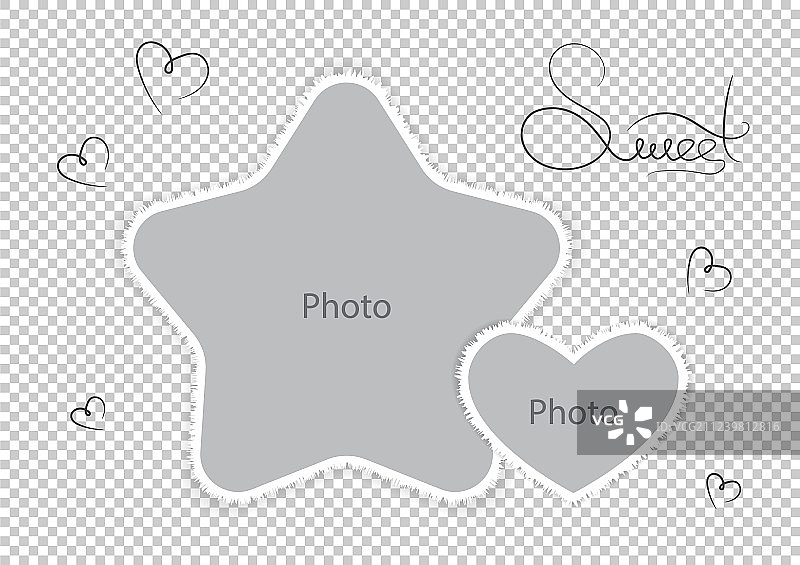 儿童相框模板蒙太奇图片素材