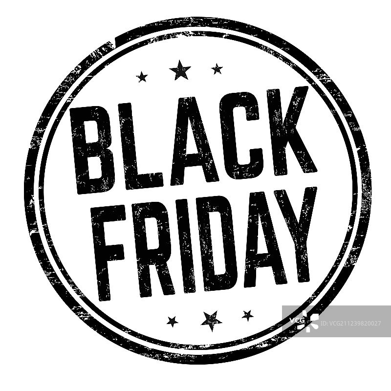 黑色星期五标志或图章图片素材