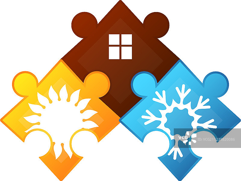 空调拼图符号图片素材