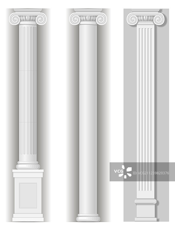 经典古董白色柱子图片素材