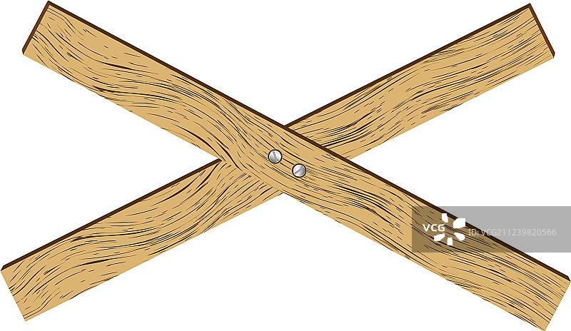 交叉形状的木制屏障图片素材