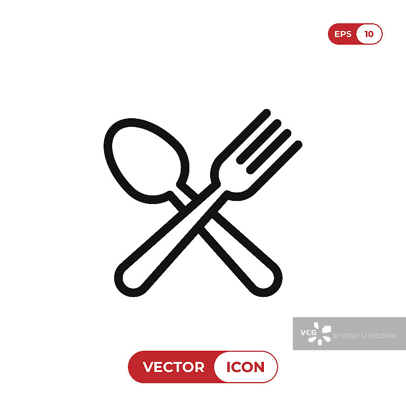 勺子和叉子图标图片素材