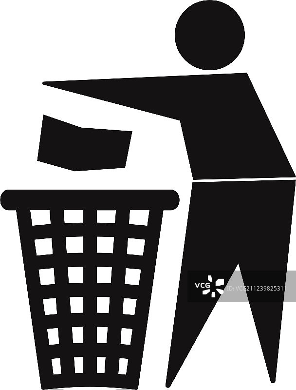 纸篓图标图片素材